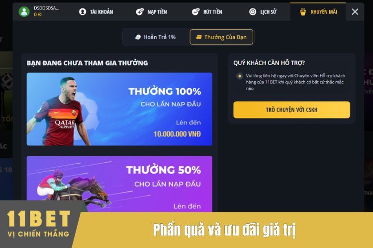 Phần quà và ưu đãi giá trị