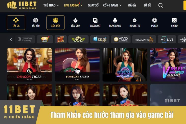 Tham khảo các bước tham gia vào game bài